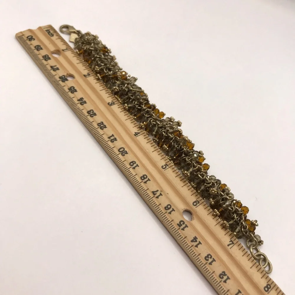 Banana Republic Gold-Tone and Brown Beaded Cha-Cha Bracelet - Picture 4 of 6